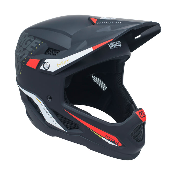 Urge Deltar Youth Full Face MTB/Gravity Helmet Black Youth Medium 49cm-50cm