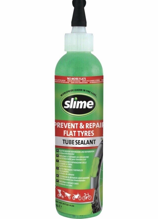 Slime Prevent & Repair Flat Tyres Tube Sealant Seals Instantly 237ml