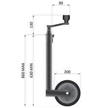 Load image into Gallery viewer, Ribbed Jockey Wheel 48mm 300kg