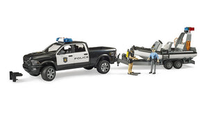 Bruder RAM 2500 Police Pickup with L+S Module, trailer and boat B10/B2507