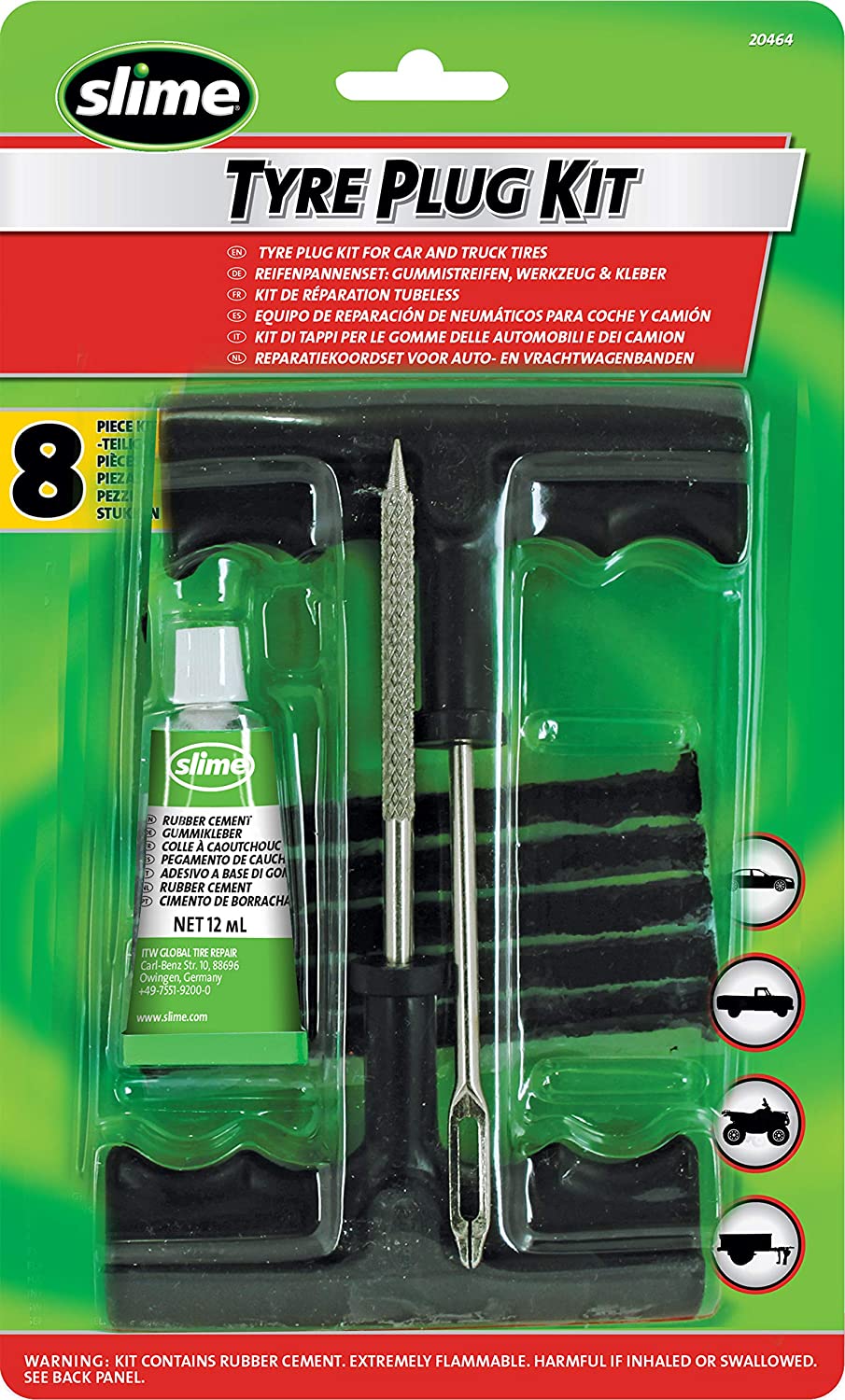 Slime 20464 Tyre Plug Kit